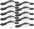 10 Pack Flat Black Cabinet Hardware Handle Pull - 2-1/2" (64mm) Hole Center, Drawer Handle Dresser Kitchen Cupboard Furniture Hardware Door Pull...
