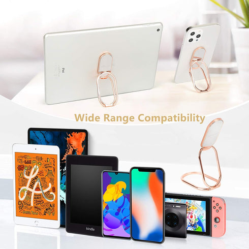 Mindsky Phone Ring Holder Finger Kickstand Retractable 360°Rotation Ultra-Thin Cell Phone Back Grip Foldable Cellphone Stand for iPhone iPad Smart...