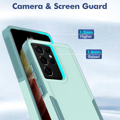 for Samsung Galaxy S24 Ultra Case: Dual Layer Protective Heavy Duty Cell Phone Cover Shockproof Rugged with Screen Protector - Military Protection...