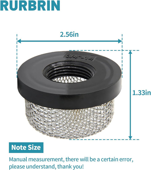 Aerator Screen Strainer Mesh Stainless Steel 3/4"- 14 Compatible with Livewell & Baitwell Pump, MA-023 Screw on Industrial Plumbing Inline Straine...