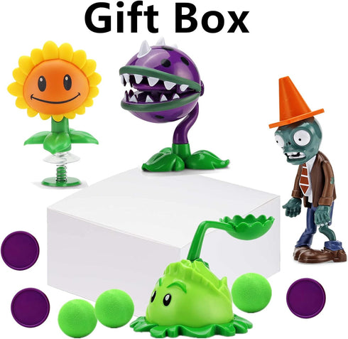 4 PCS Plants and Zombies Toys Action Figures Zombies PVZ Toys Set 1 2 Series Great Gifts for Kids and Fans,Birthday and Christmas Party...