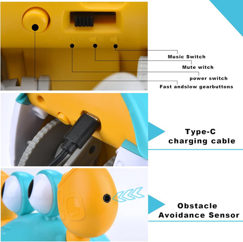 Crab Toys for Babies - Tummy Time Toy with Intelligent Sensor Crawl Music & Lights Infant Toy for 6-12 12-18 Months,1st Birthday Gifts, Toddler To...