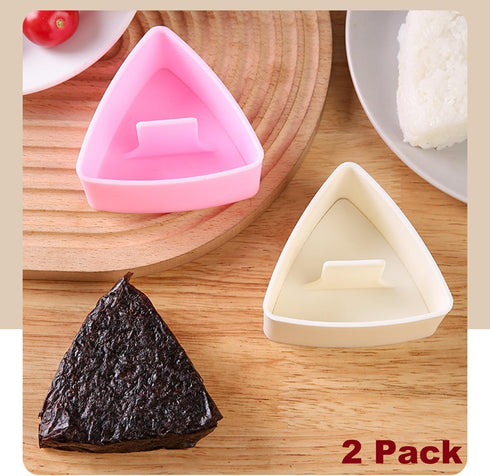 Onigiri Mold Triangle, 2 Pack Rice Ball Mold Sushi Makers, Japanese Rice Cooker for Kids Bento...