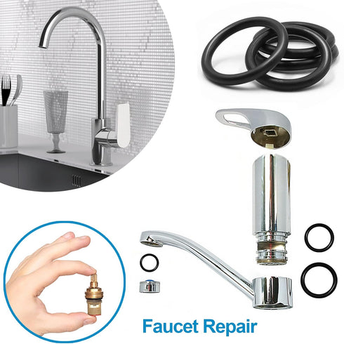 24 Size Rubber O Ring Set,1120 Pcs Black Small O Rings Assortment Kits,Assorted Metric Sealing Washer for Auto Plumbing Faucet Water Air or Gas Re...