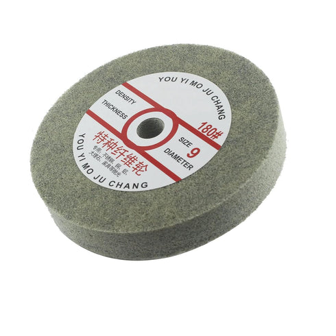 ?????????????? 6''x1'' Nylon Fiber Buffing Wheel, 5/8 Inch Arbor Hole Aluminum Buffing Wheels 180 Grit Abrasive Polishing Discs for Bench Grinder,...