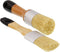 U.S. Art Supply 2-Piece Multi Use Oval and Round Chalk, Wax and Stencil Brushes for Chairs, Dressers, Cabinets and Other Wood Furniture - 100% Nat...