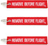 Rotary13B1 Remove Before Flight Key Chain - 3 Pack Red...