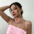 DOLLESS Flower Rose Choker Necklace Big Floral choker Necklace for Women Bohemian Summer Beach Necklace Jewelry for Women (Pink)...