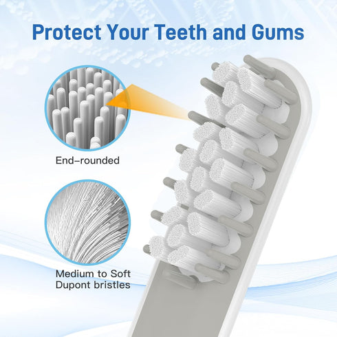 Toothbrush Replacement Heads Compatible with Quip - Brush Heads Refills for Spin Electric Toothbrush, 6 Packs, White...