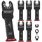 6 Pcs Extra Long Oscillating Tool Blades, Bi-Metal Curved Edge Multitool Blades for Wood with Nails, Metal, Wood, Plastic, Oscillating Saw Blades ...