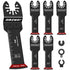 6 Pcs Extra Long Oscillating Tool Blades, Bi-Metal Curved Edge Multitool Blades for Wood with Nails, Metal, Wood, Plastic, Oscillating Saw Blades ...