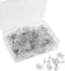 KUUQA 100 Pieces Upholstery Twist Pins Clear Heads Bed Skirt Pins for Slipcovers and Bedskirts...