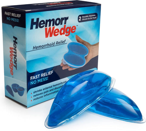 Hemorrhoid Ice Pack for Relief & Cooling Support – Twin Gel Pack with Hygienic Case – Reusable Cold Therapy for Hemorrhoids, Swelling, Postpartum ...