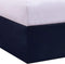 Luxury Hotel Tailored Bed Skirt, Box Pleats, 14 Inch Drop, Full, Navy...