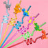 Reusable Drinking Straws Novelty Dinosaur Party Straw Curly Hard Plastic Straws Kids Birthday Party Decorations Supplies Family Reunion Favors - P...