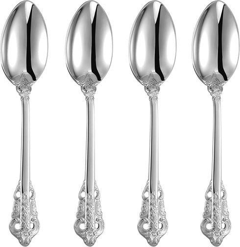 KEAWELL Luxury Dinner Spoon, Set of 4, 18/10 Stainless Steel Tablespoons, Silverware Spoon Set, Mirror Polished, 7.8 Inches (Silver)...