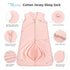 TILLYOU Sleep Sack 1 Pack - Baby Wearable Blanket with 2-Way Zipper, Extra Soft Cotton Sleeveless Sleeping Bag for Infants, 12-18 Months, Solid Pi...