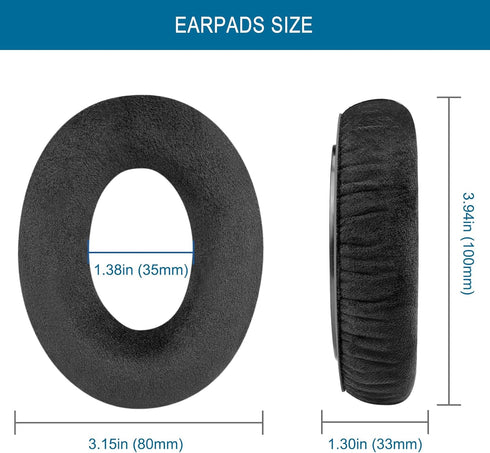 Earpads for Sennheiser HD650/HD600/HD660S/HD545/HD525/HD535 Headphones, Velour Ear Pads Cushions Replacement for Massdrop X HD6XX/HD58X and HD580/...