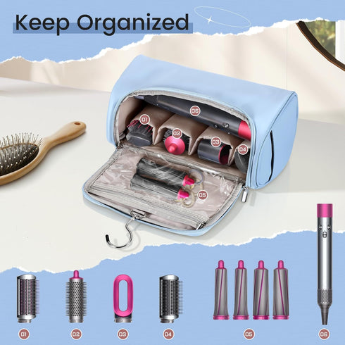 Ideashop Carrying Case for Shark Flexstyle, Travel Case for Dyson Airwrap, Waterproof Airwrap Travel Storage Bag, Potable Travel Carrying Case for...