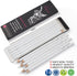 Professional White Charcoal Pencils Set - 6 Pieces Sketch Highlight White Pencils for Drawing, Sketching, Shading, Blending, White Chalk Pencils f...