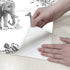 Peel and Stick Wallpaper Giraffe and Elephant Black/White Wallpaper for Kids Room Forest Animals Wallpaper Vintage Contact Paper Nursery Wallpaper...