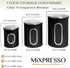 Mixpresso 3-Piece Black Canisters Sets For The Kitchen, Airtight Canister Set With See Through Window, Storage Jars for Coffee Container, Tea Orga...