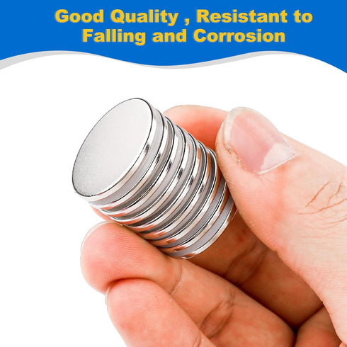 LOVIMAG Super Strong Magnets with Double-Sided Adhesive, Powerful Rare Earth Magnets, 9Pack Disc Fridge Magnets for Craft, DIY, Cabinet, Office, R...