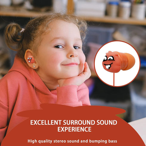 Kids Earbuds with Storage Case for Back to School, Earbuds for Kids in-Ear Headphones of Electronics Wired 3.5mm with Mic Microphone, Lovely Gifts...
