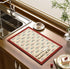 Colorful Coffee Maker Mat for Countertop Coffee Bar Drying Mat 12X16 Trimmable, PU Leather Surfa Absorbent Quick Drying Mat, Countertop Protection...