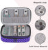 Teamoy Jewelry Travel Case Organizer - Small Storage Bag for Necklace, Earrings, Rings, Watch, Purple Dots...