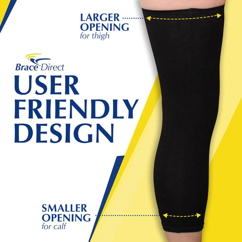 Brace Direct Knee Brace Undersleeve – Compression Liner for Under Orthopedic Knee Supports – Non-Slip Breathable Sleeve for Skin Protection, Chafi...