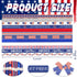 12 Rolls Patriotic 4th of July Ribbons, 3/8" Patriotic Star Stripe Grosgrain Ribbons Red White Blue Solid Ribbons for America Flag Labor Day Buffa...