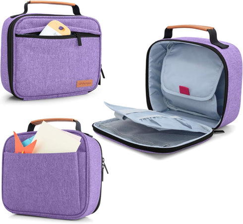 Yarwo Carrying Case Compatible with Cricut Easy Press Mini, Portable Tote Bag for Craft Tools and Accessories, Purple...