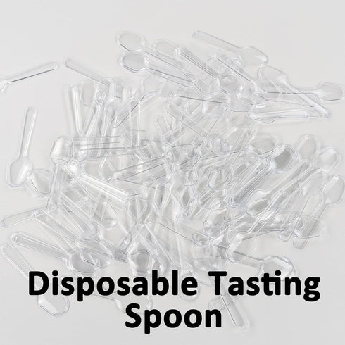 500PCS Clear Plastic Cutlery, Disposable Small Spoons Silverware, Plastic Utensil for Tasting Dessert Jelly Pudding Yogurt Ice Cream Cake Appetize...