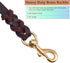 Genuine Leather Dog Leash - Heavy Duty Dog Training Leashes for Large Breed Dogs and Medium Dogs - 4FT / 5FT / 6FT Long with Color Black and Brown...