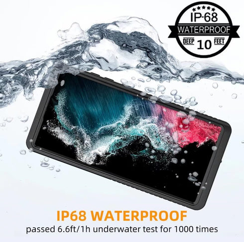 Samsung Galaxy S22 Ultra Waterprooof Case,with Built in Sensitive Screen Protector Shockproof Heavy Duty Full Body Protective IP68 Waterproof Case...