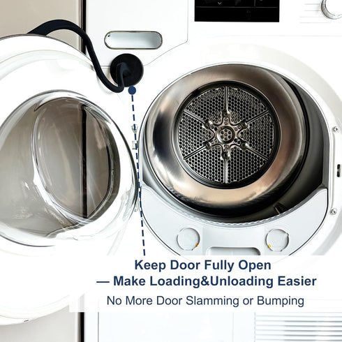 Front Load Washer Door Prop and Holder – Magnetic Door Stopper with Strong Magnet and Flexible Hose – Keep Washer Door Open for Ventilation – Easy...