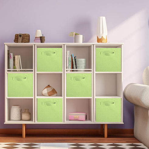 ShellKingdom Storage Bins, Foldable Fabric Storage Cubes And Cloth Storage Organizer Drawer For Closet And Toys Storage, 2 Pack (Green)...