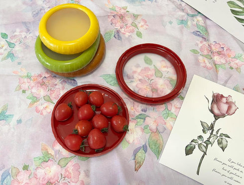 4PC Silicone Fruit and Vegetable Storage Containers Set for Fridge, Onion Storage Container, Avocado keeper,Tomato Saver,and Lemon holder...