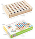 4 in a Row Wooden Board Game Foldable Line Up 4 Classic Family Toy Educational Toy for Kids and Family...
