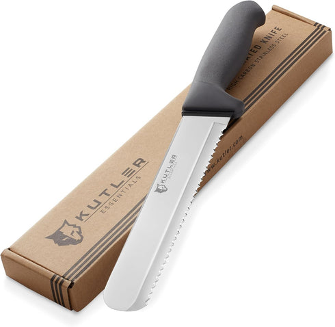 KUTLER Professional 8-Inch Bread Knife and Cake Slicer with Serrated Edge - Ultra-Sharp Stainless Steel Cutlery...