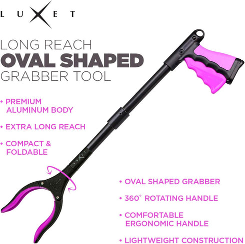 Grabber Reacher Tool 19 Inch Long, Foldable Pick Up Stick - Strong Grip Magnetic Tip - Heavy Duty Trash Picker Claw Reacher Grabber Tool Elderly W...