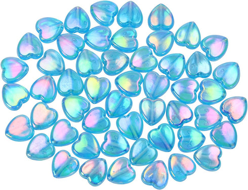Tupalizy 100PCS Mini Acrylic Heart Beads 9mm AB Color Heart Charms for Jewelry Making Bracelets Necklaces Earrings Key Chains Accessories DIY Craf...