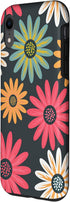 iPhone XR Floral Daisy Flowers Pink Green Orange Grey Pattern AEN021 Case...
