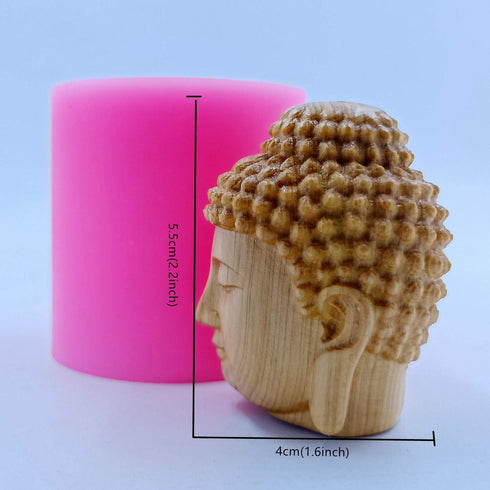Mini Buddha Head Design Silicone Soap Mold Candle Wax Molds Decorating Gypsum Resin Crafts Silicone Mould...