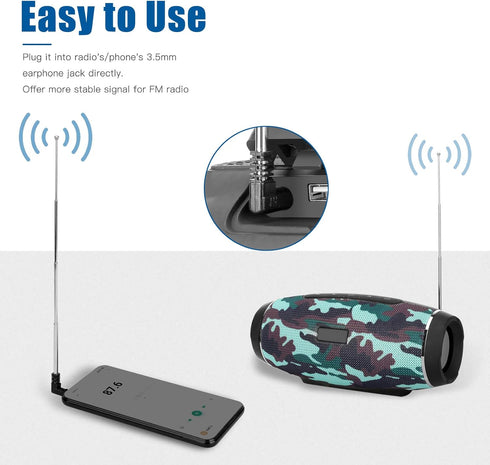 ENUODA 3.5mm FM Radio Antenna 4 Sections Telescoping Antenna 8.2cm/24.5cm,for Mobile Cell Phone,Teenage Engineering OP-1 and Other Electronics Pro...