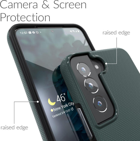 Crave Dual Guard for Samsung Galaxy S22 Case, Shockproof Protection Dual Layer Case for Samsung Galaxy S22 5G - Forest Green...