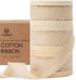 Vitalizart 3 Rolls Handmade Fringe Natural Cotton Ribbon 5/8" x 21Yd Light Nude Eco-Friendly Ribbons for Wedding Invites Bridal Bouquets Gift Wrap...