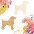 Dog Shape Wooden Blank Wood with Twines Art Unfinished Ornaments for Doghouse Decoration Christmas Wedding Birthday Party Christmas Thanksgiving D...