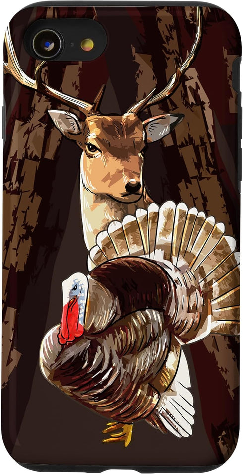 iPhone SE (2020) / 7 / 8 Deer And Turkey Cool Hunt Hobby Hunting Wildlife Hunter Gift Case...